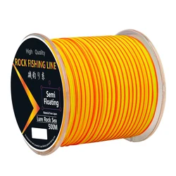 Super Strong Monofilamento Nylon Fly Line, 500m, Rock Linha De Pesca, Rainbow Wire, Bionic, Invisible Corda Ponto, Pesca