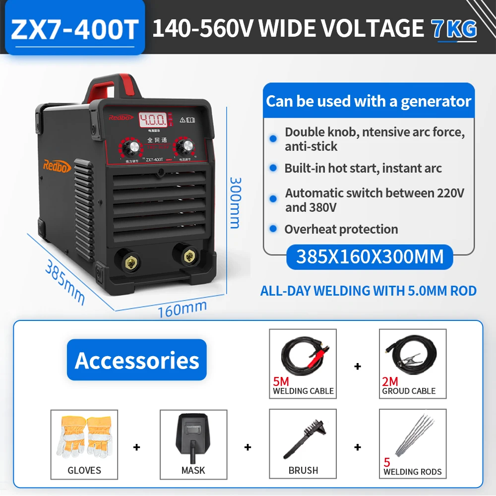 130 ~ 560 فولت 210amp الجهد المزدوج المحمولة Zx7 400 العاكس تيار مستمر دليل آلة لحام القوس الجهد واسعة Mma عصا لحام #2