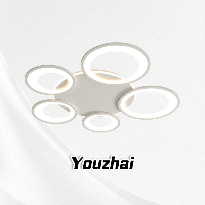 Minimalist Nordic Petal Living Room Light White Master Bedroom Full House Light Fixture