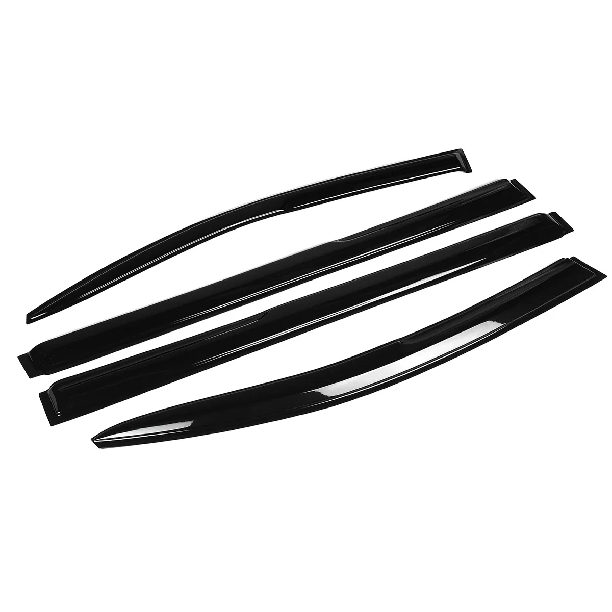 New 4x Black Tinted Car Side Window Visor Guard Vent Awnings Shelter Cover Trim Rain Guard Shell For Toyota For Sienna 2011-2018