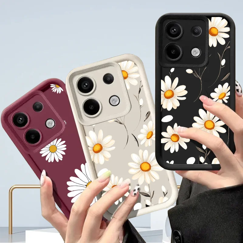 Sunflower Shockproof Protective Case Silicone Cover for Xiaomi Redmi Note 13 12 11 10 11s 14 Pro 4G TPU Protective Phone Case