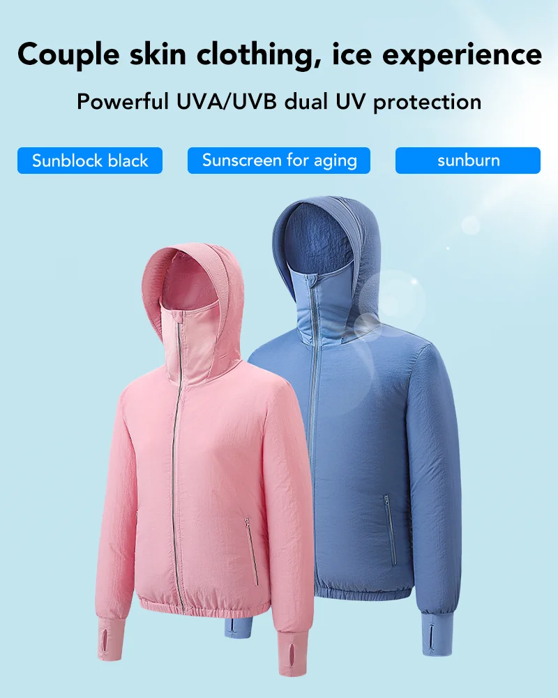 Sommer Paar Stil Klimaanlage Kleidung Eis Jacke mit Fan Reise Sonnenschutz Haut Kleidung Atmungsaktive Outdoor Arbeit Kleidung – Detail 2