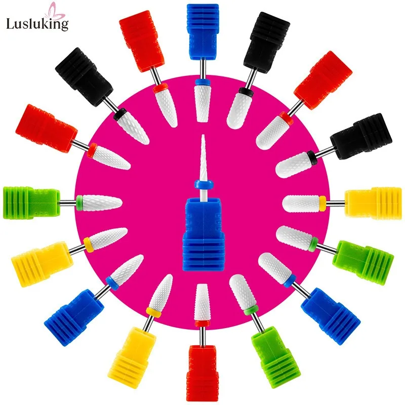 10 керамических сверл, фрезы, аксессуары для шлифовальных станков с вращающимся лаком для ногтей, аксессуары для инструментов для удаления перелива