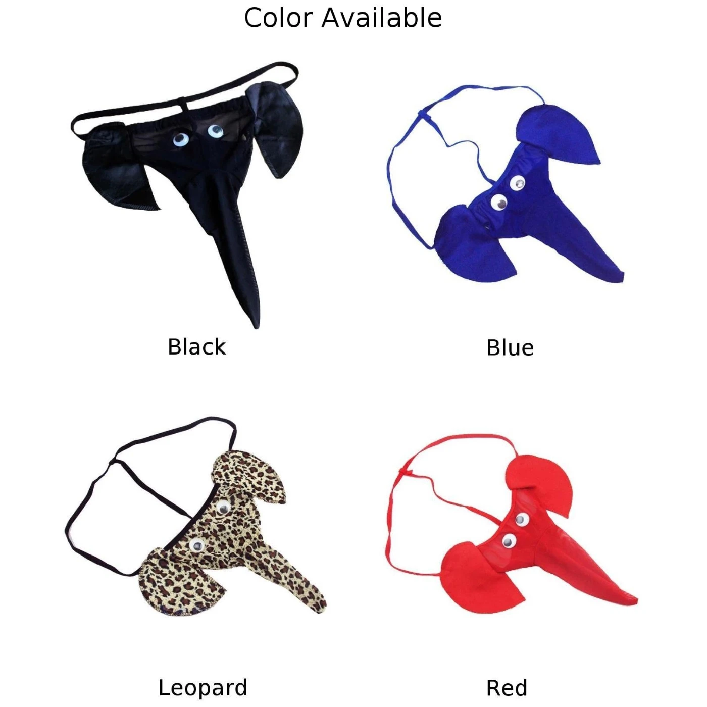 New Mens Mesh Elephant Nose Thongs Bikini Underwear G-String Briefs Pouch Panties Underpants See Through Temptation Men's T-back