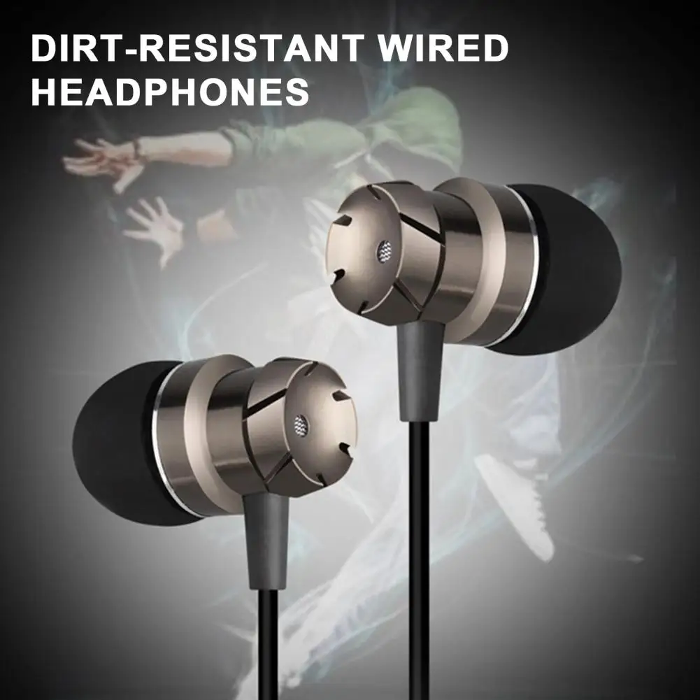 Wired Headphones Universal In-Ear with HIFI Sound Surround Bass Built-in Noise-cancelling Microphone 3.5mm Headphones