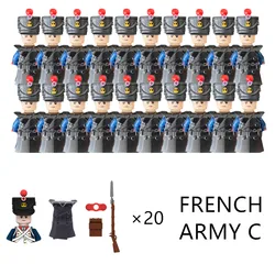 Soldier Figures Officer Coat Shawl Knapsack Building Blocks Napoleonic War Weapon Accessories Moc Bricks Toys for Children Gifts