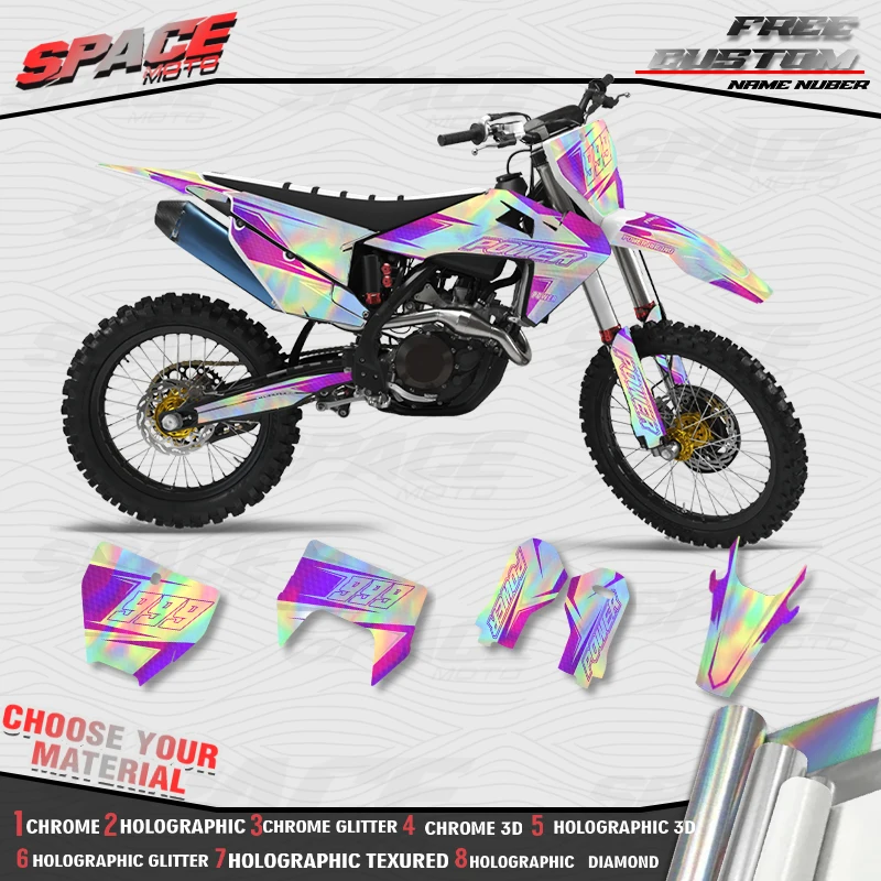 SPACE MOTO Custom Motorcycle Graphics Background Decals Stickers For Husqvarna 19-21 TC FC TX FX FS 20-23 TE FE
