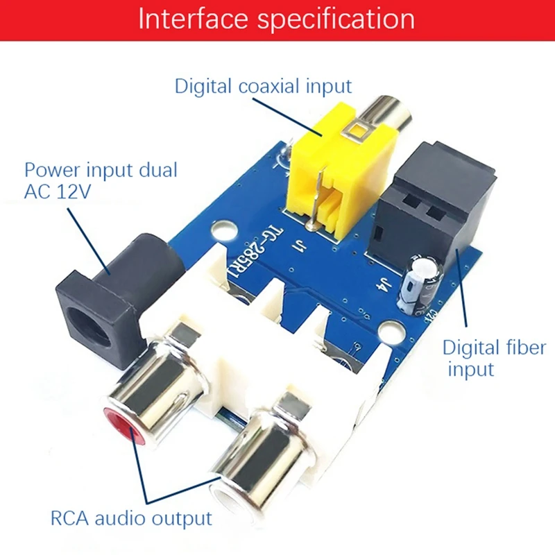 CS8416+CS434 5-12V Coaxial & Optical Audio Decoder Board 24Bit 192Khz DAC Decoder Board Module