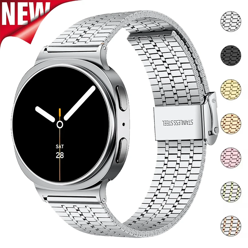 

Metal Strap for Samsung Galaxy Watch 8 40mm 44mm 8Classic 46mm Ultra (2025) 47mm Stainless Steel Bracelet for Galaxy Watch Band
