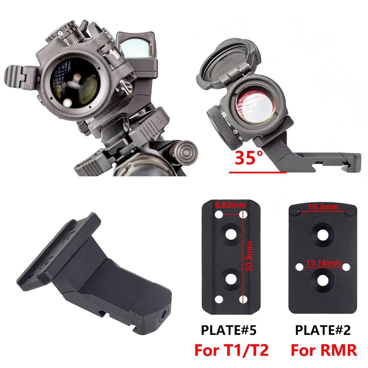 

Тактическое крепление ARIS Offset для прицелов Aimpoint T1 T2 с красной точкой, кронштейн для увеличения высоты, 20-мм рельс, быстрое крепление UNITY Fast Riser Mount