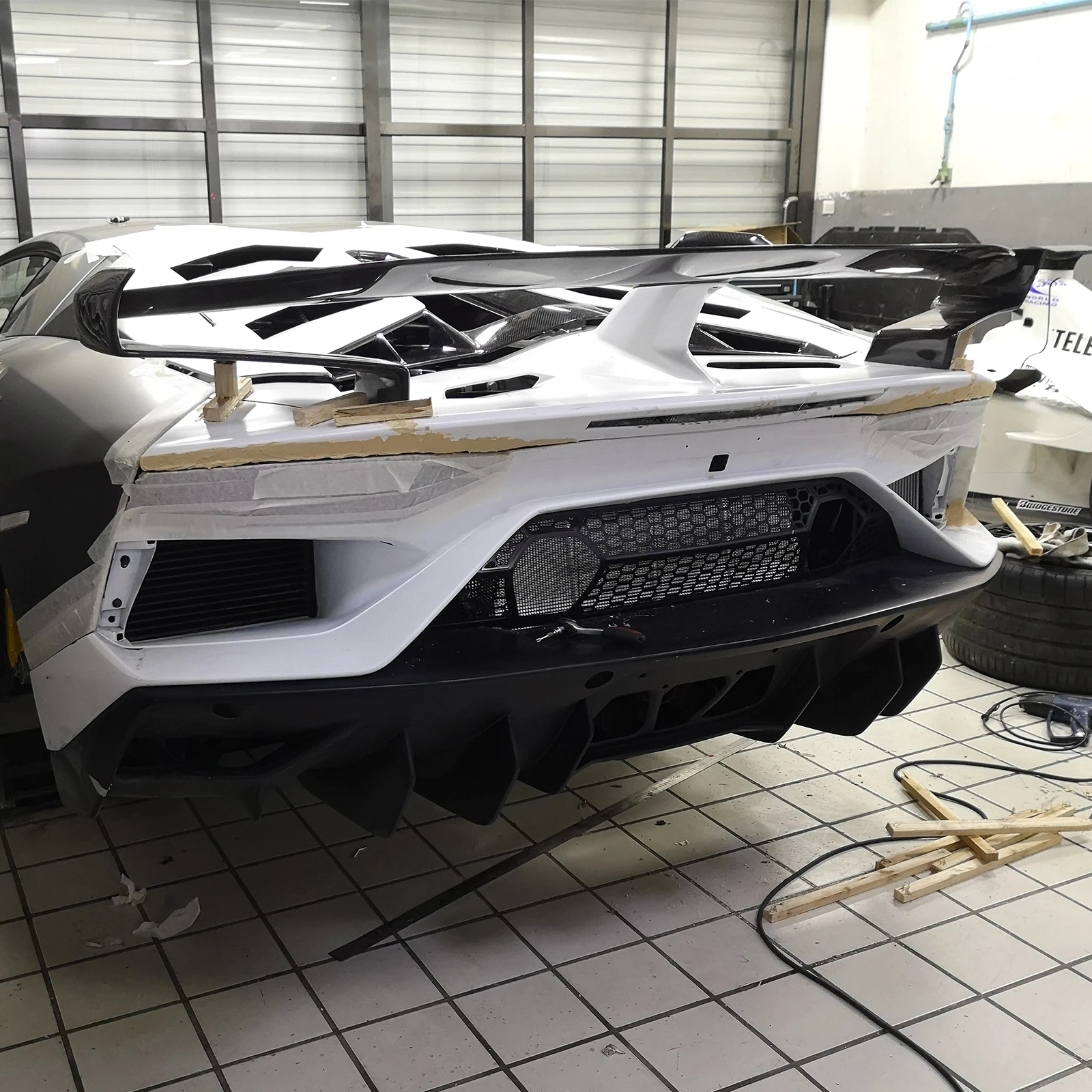 Rear Wing Trunk Spoiler For lamborghini aventador SVJ performance spoiler