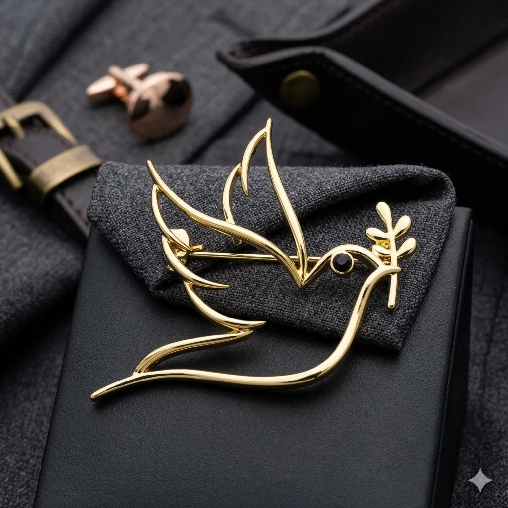 

Брошь «Голубь мира» в минималистичном стиле с ажурным узором, изысканная брошь-птица уникального дизайна, универсальный аксессуар, подчеркивающий индивидуальность