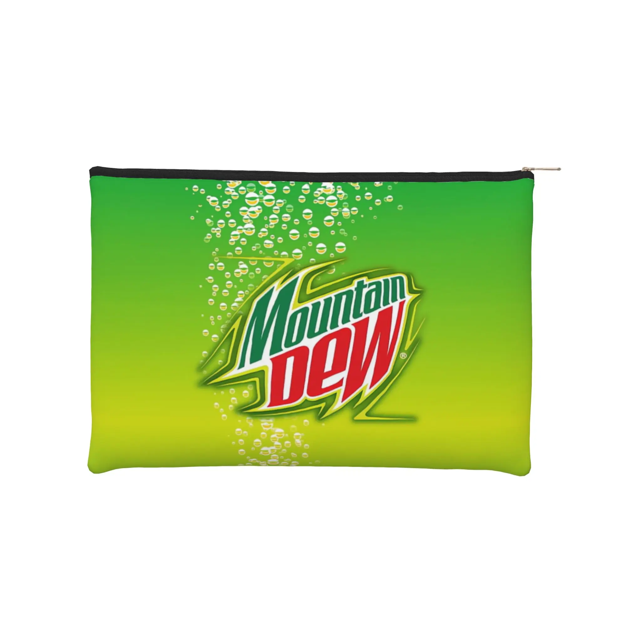 

Легкая косметичка Mountain Dew Bubbles Green Gradient с молнией, несессер Mountain Dew