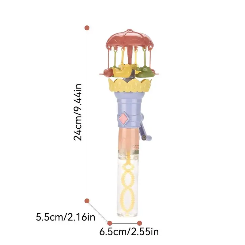 เด็กวัยหัดเดิน Bubble Wand Carousel Light Up Blower แบบพกพา Sensory Bubble Wands สําหรับเด็กชายหญิง Backyard Party วันเกิดอีสเตอร์