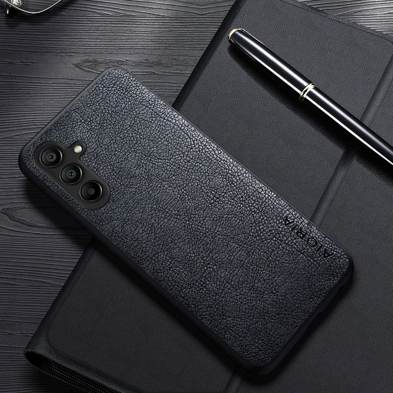 حافظة لهاتف سامسونج جالاكسي A56 A16 A26 بتصميم بسيط من الجلد الفاخر لهاتف سامسونج جالاكسي A36