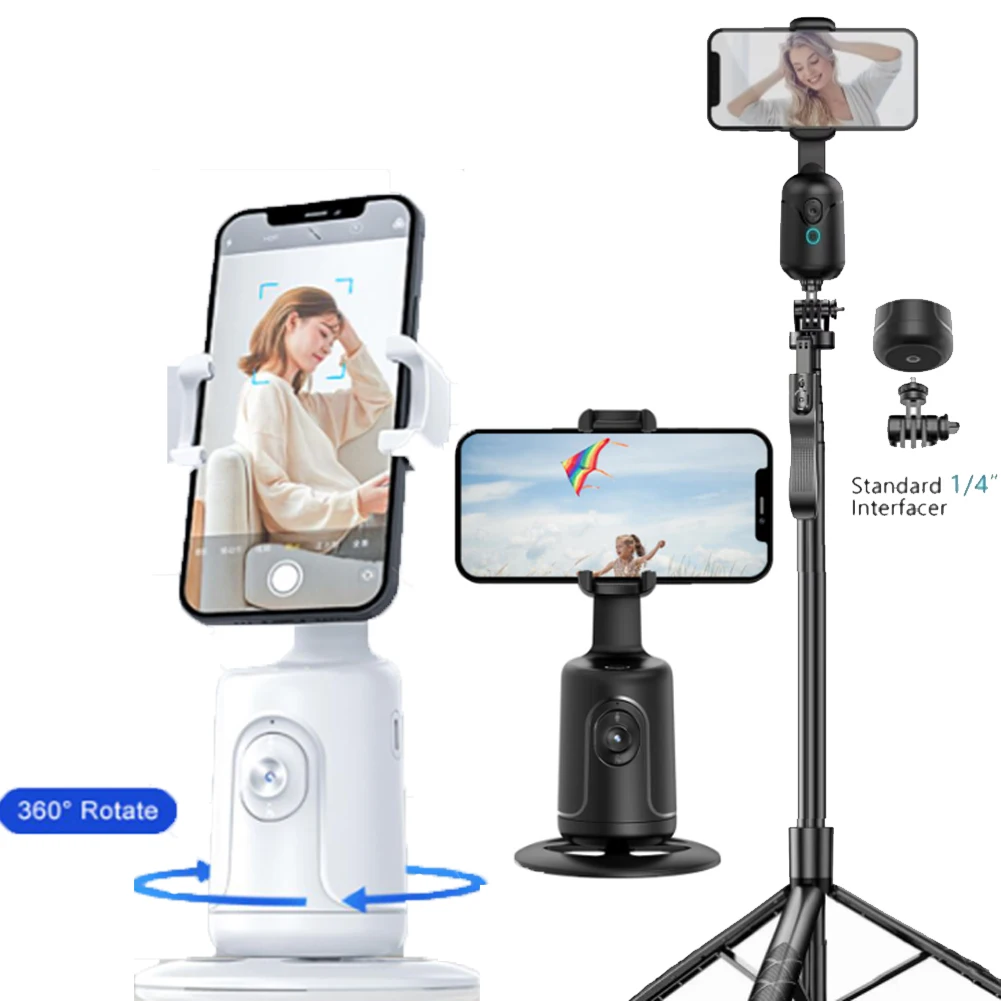 Phone Holder Follow-up Gimbal Auto Face Tracking Phone Holder Stand Mini Selfie Stick Vlog Stabilizer Camera Mobile Phone Holder