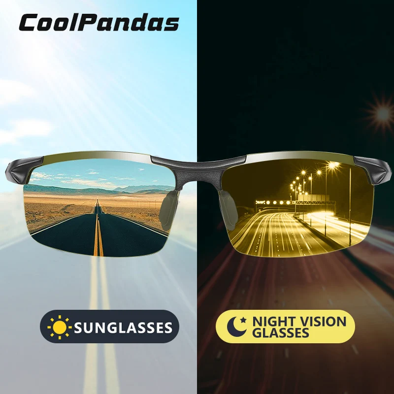 

Top Aluminum Anti-glare Day Night Vision Driving Glasses Men Polarized Sunglasses Photochromic Sun Glasses UV400 zonnebril heren