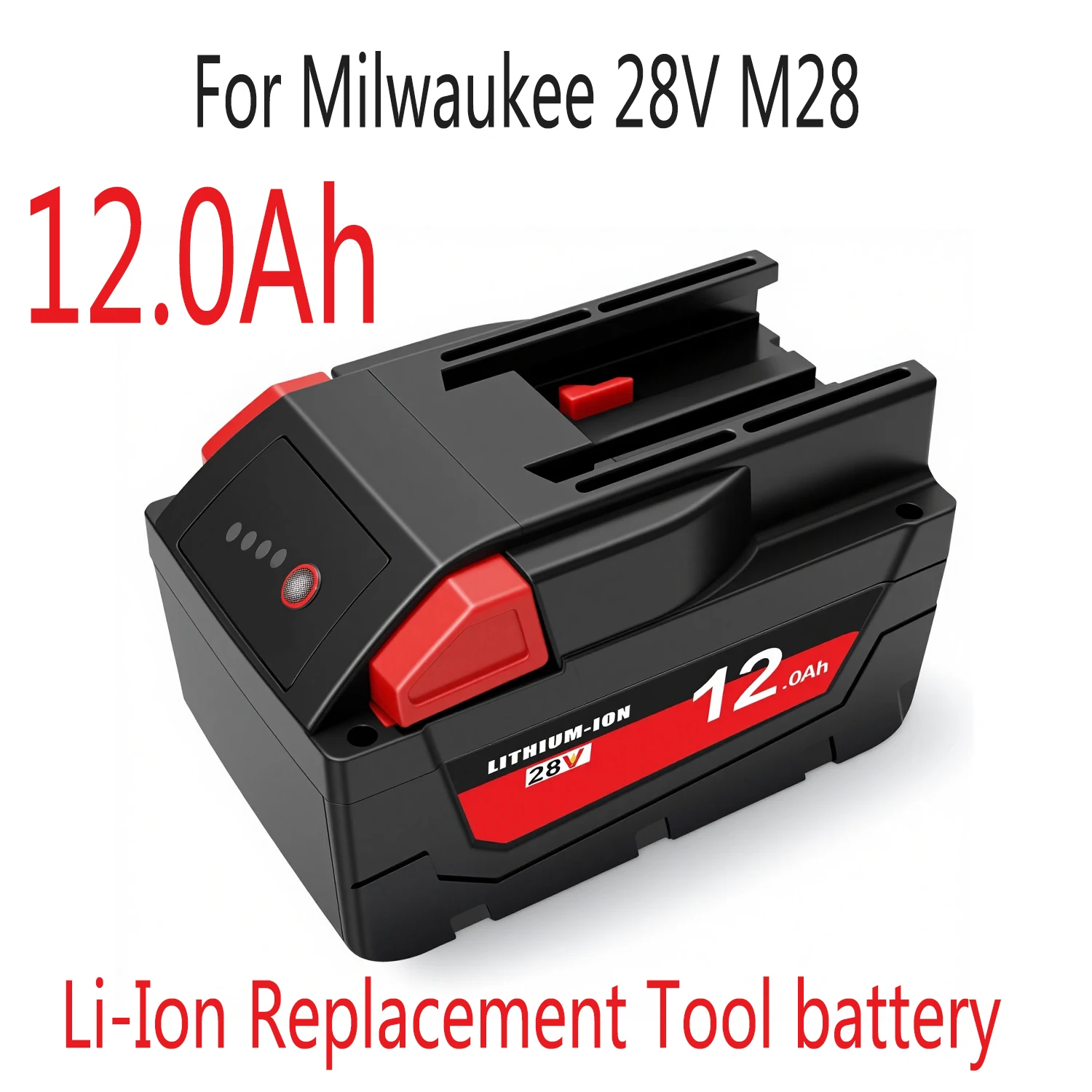 12.0Ah M28 Battery Li-Ion Replacement Battery For Milwaukee 28V M28 48-11-2830 0730-20 Tool battery