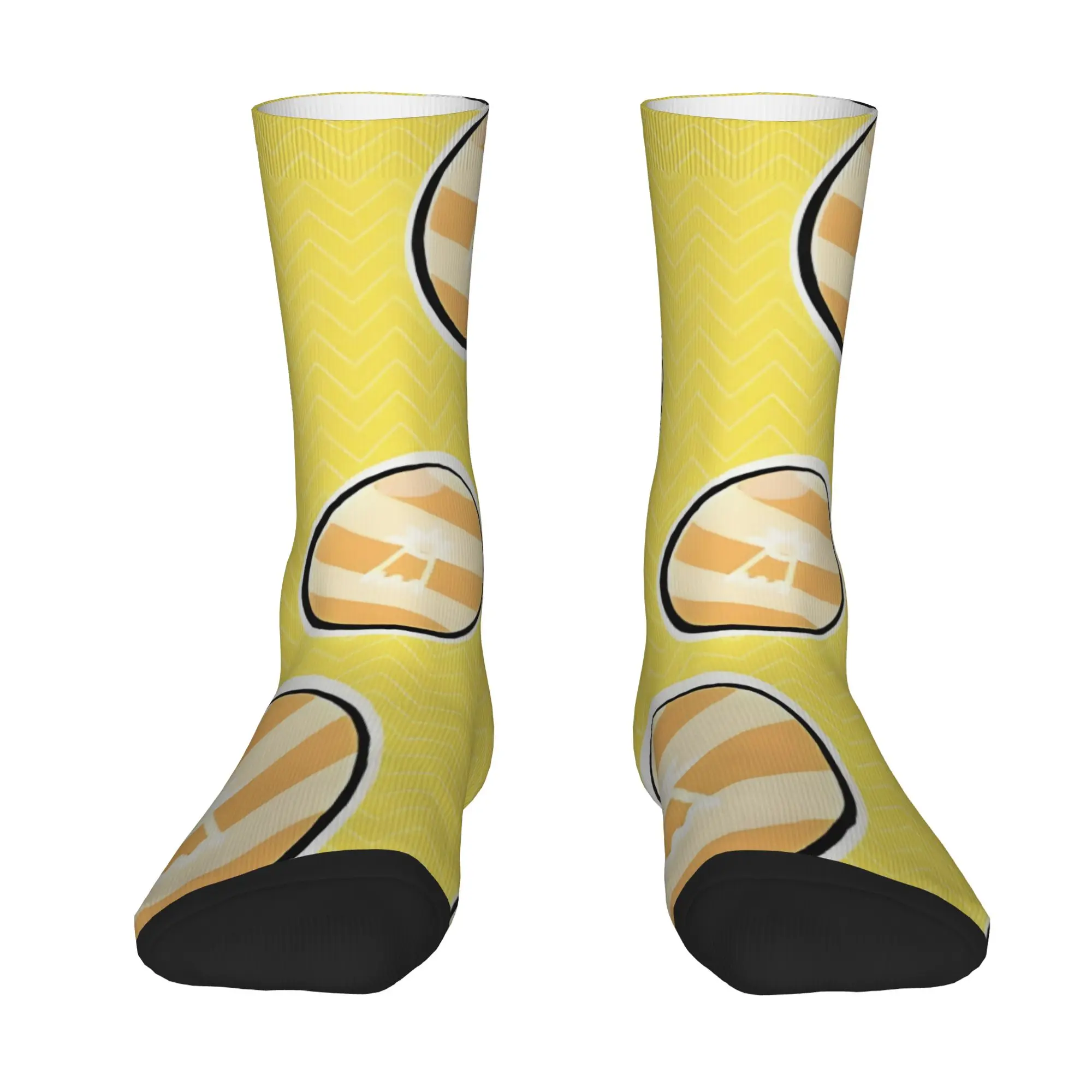 Funny Sock BANDAI Digimon Crest Of Hope  Takeru Rock Seamless Pattern Printed Men Socks Casual Men's Socks