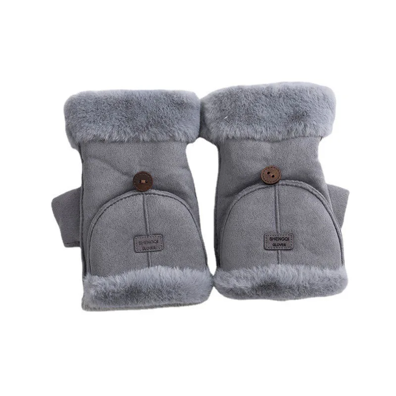 Winter Thermal Touchscreen Gloves Women Fleece Lined Cold Weather Riding Cycling Bike Gloves Soft Suede Office Work Casual Cute