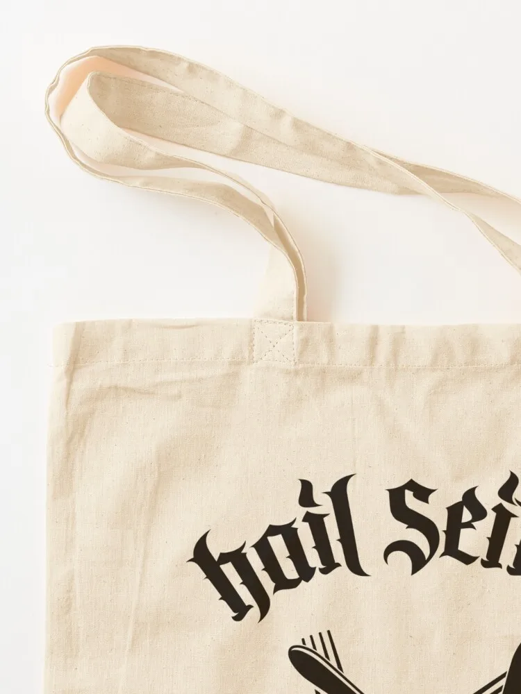 Hail Seitan - Go vegan 1.2 (black) Tote Bag large size bags Women's bags tote bags aesthetic Fabric bag