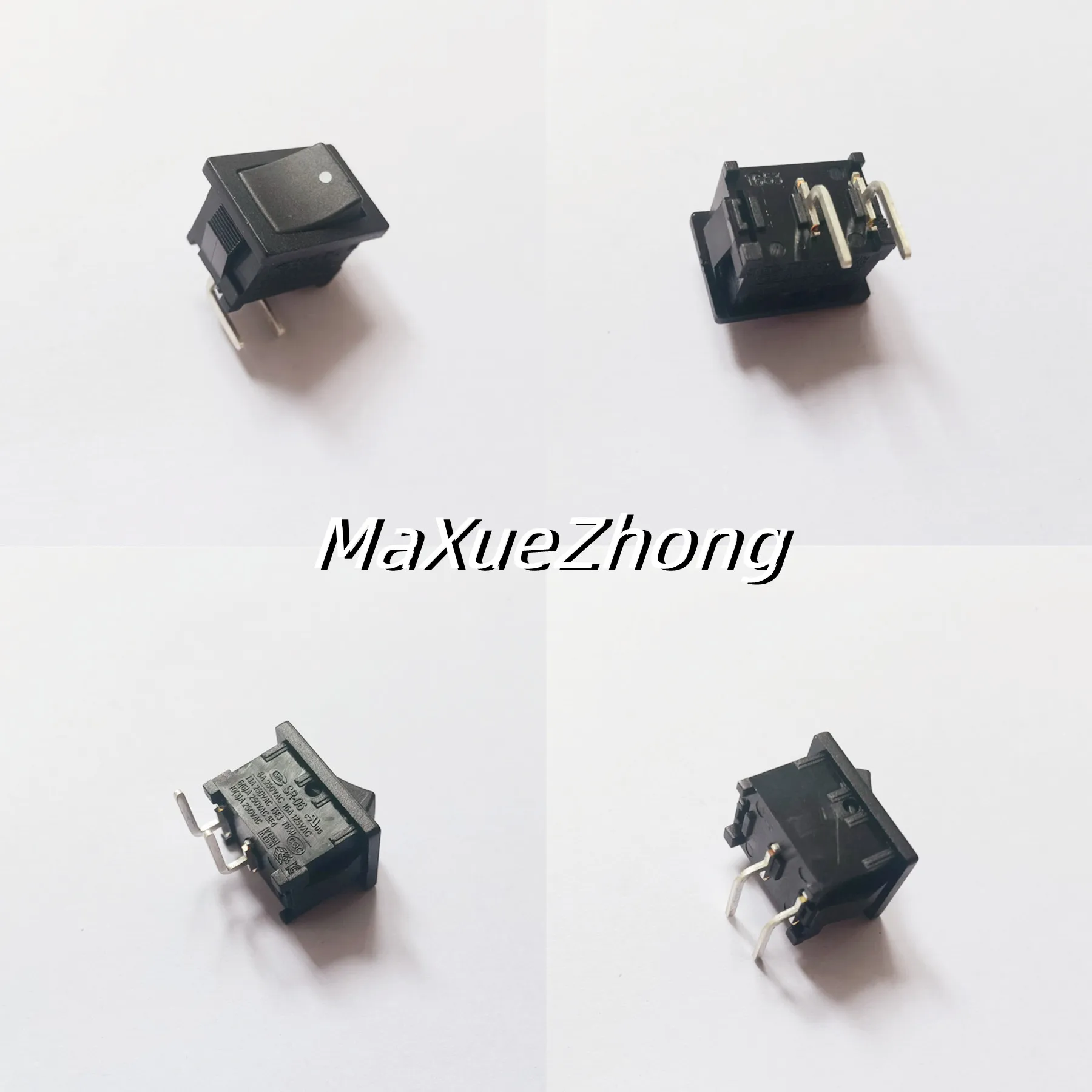 Original new 100% SR-06 power rocker switch 2pin 2gear bend foot rocker arm warping switch 8A250V 15*21MM