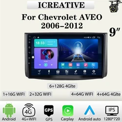 9'' Car Radio Android For Chevrolet AVEO T250 2006-2012 Multimedia Carplay Wireless Player Head Unit Stereo Autoradio Navigation