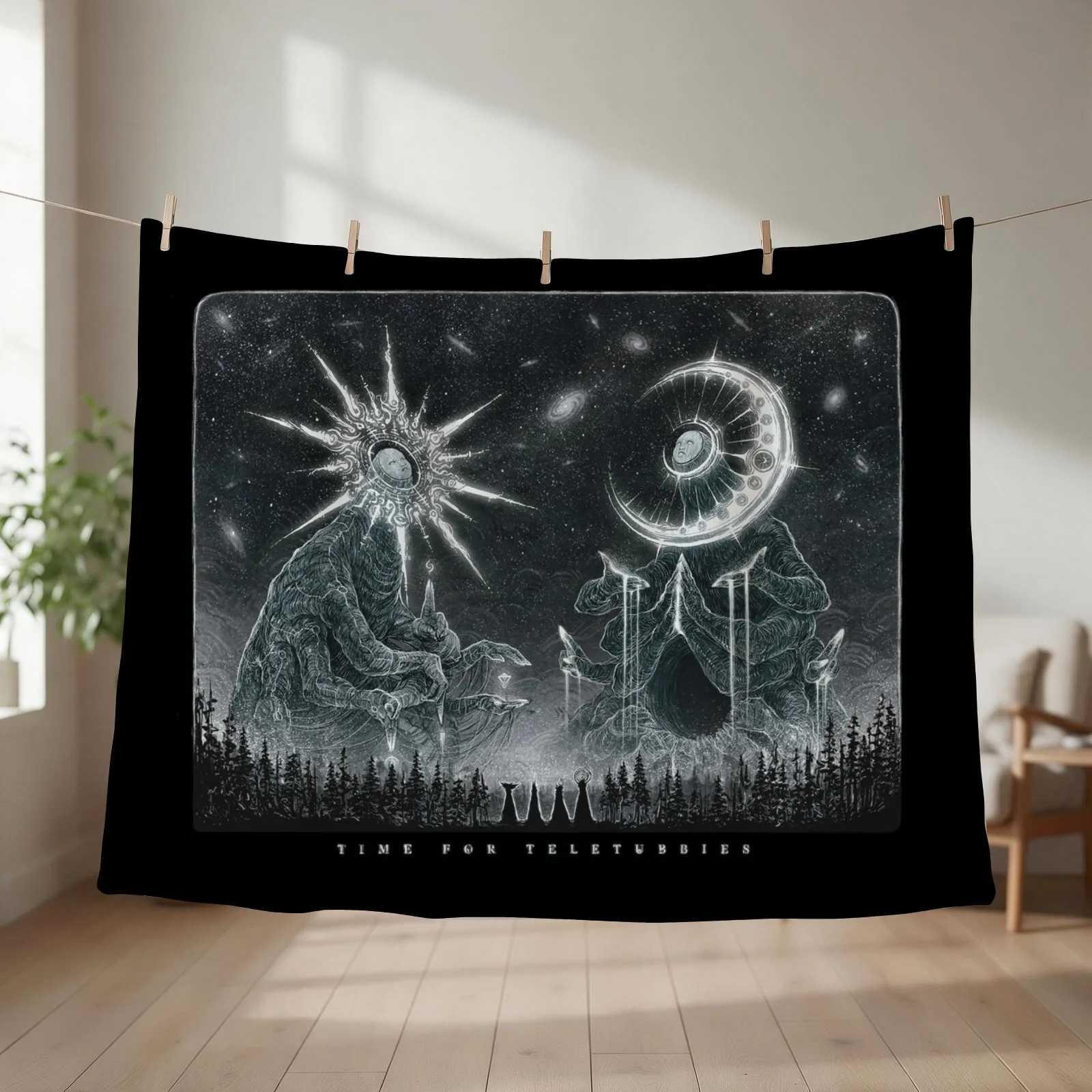 The Eclipse of the Elderbabies Throw Blanket couch cozy soft plush fuzzy picnic outdoor blanket
