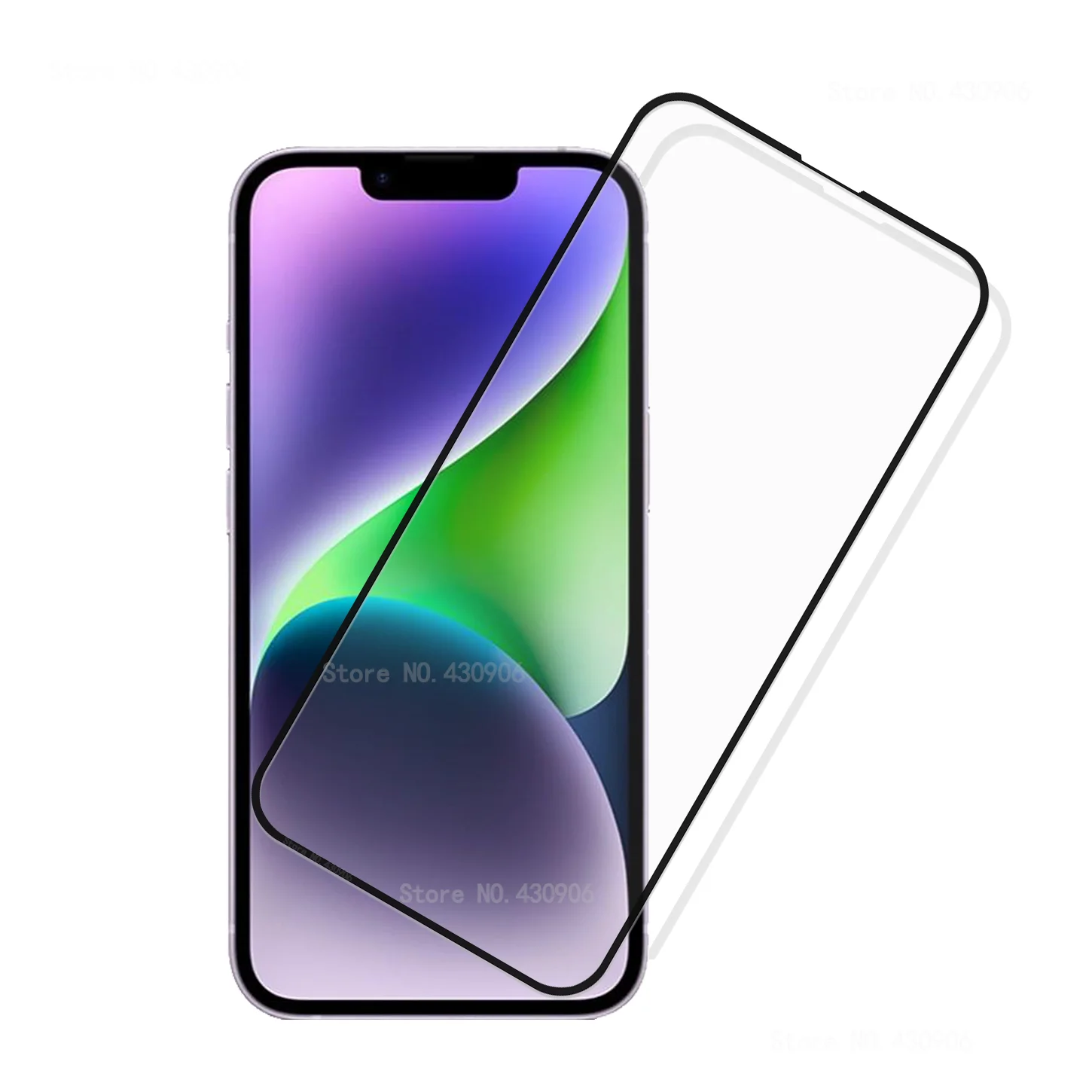 

For iPhone 14 Screen Protector Full Coverage For iPhone 13 High Quality Transparent Tempered Glass Film 2.5D 9H