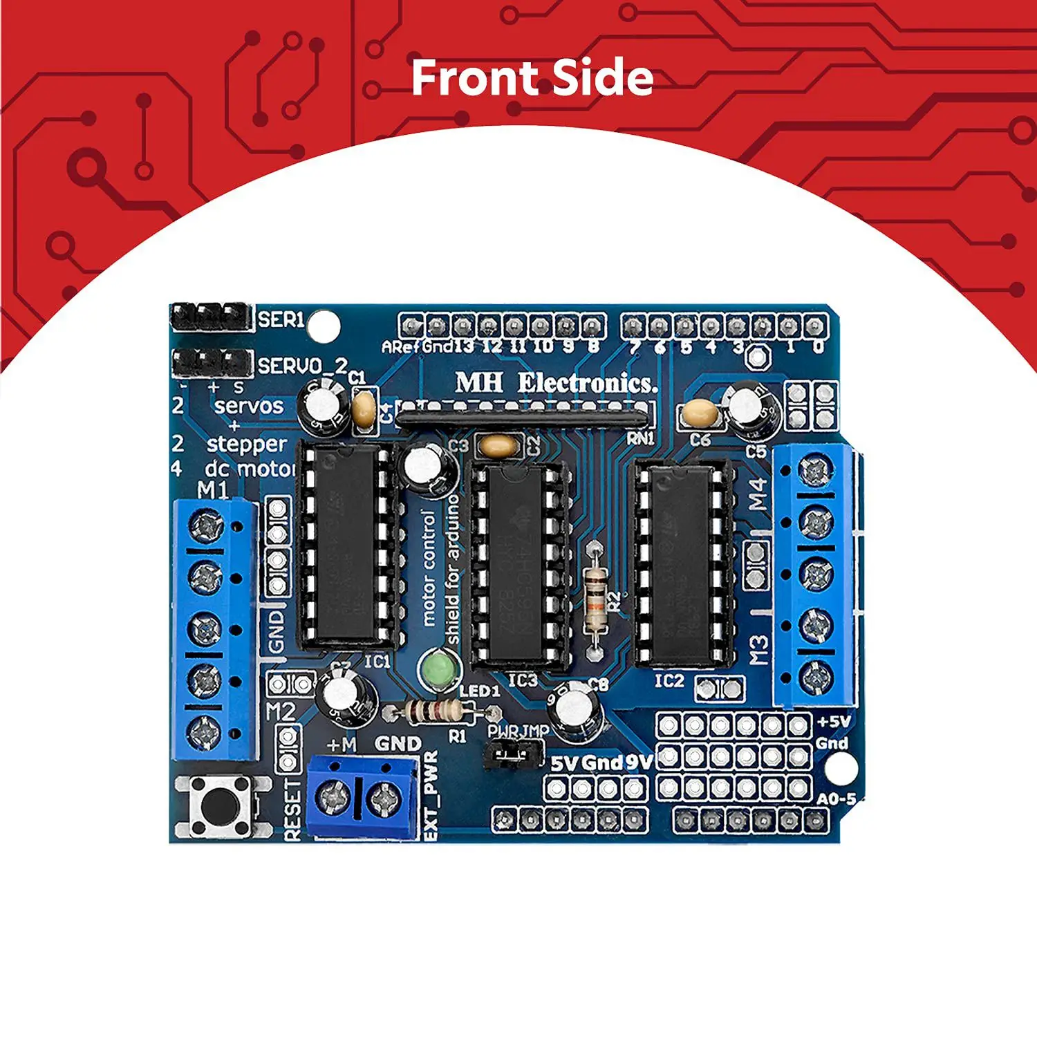 HOT 5 x L293D Motor Driver Shield, 4 Channel Motor Driver Shield, Stepper Motor Driver