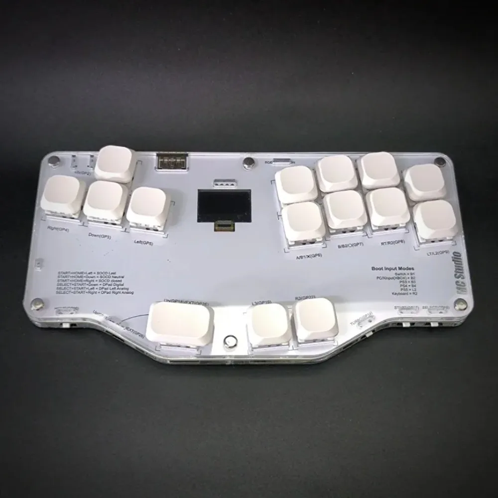Teclado Mecânico Mini MCstudio Mixbox com Fio RGB de Perfil Baixo Hot Swap Personalizável para Jogos de Luta Acessórios Ergonômicos para Jogos Present