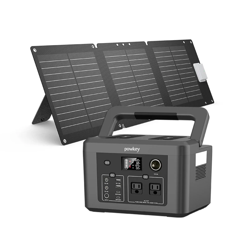 Unikalna stacja zasilania Powkey Home 110V 220V, generator solarny kempingowy 350W 1000W 500W 600W 300W, przenośna stacja zasilania na kemping