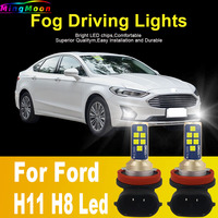 2pcs H11 H8 Led Fog Lights Headlight Canbus H16 H9 Car Bulb Lamp 12v 55w For Ford Mondeo Mk4 Mk3 Fiesta Focus C-Max S-Max Ranger
