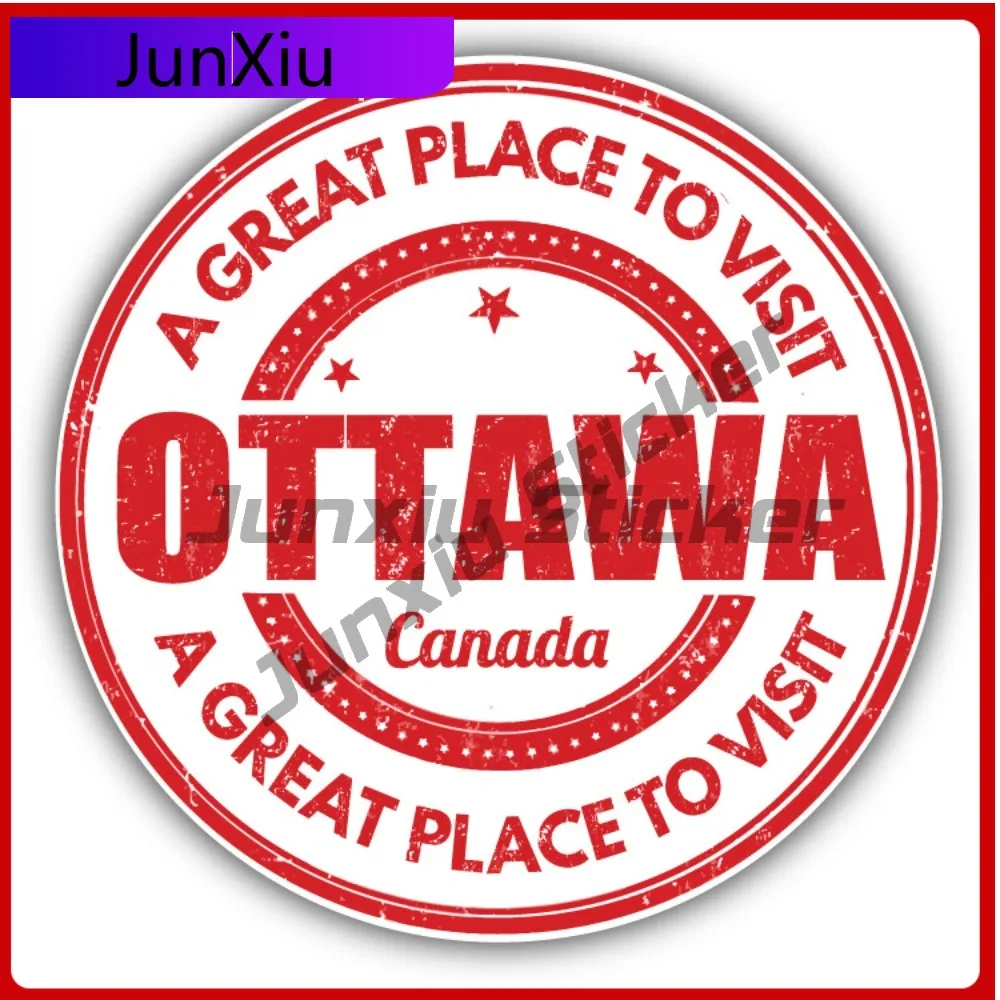 

Ottawa City Canada Creative Sticker Stamp Car Decal Bumper Stickers Anime Style Window Use For Door Pa Vehicle Exterior Decor