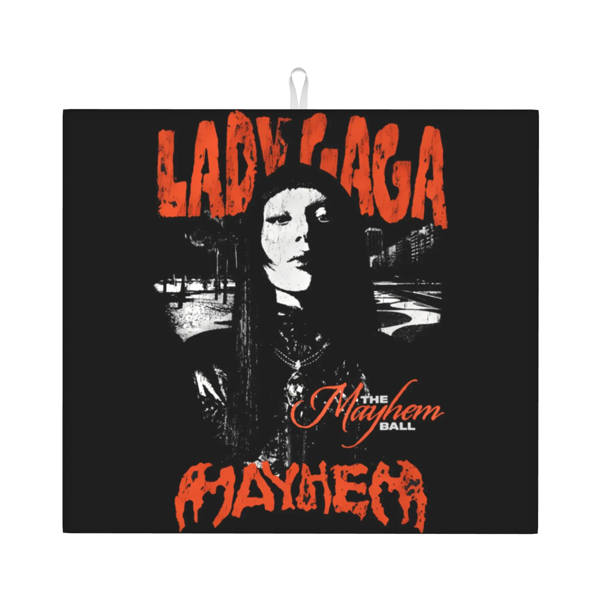 Lady Gaga Mayhem Music Non Slip Kitchen Counter Protector Mat Barware Tableware Reusable  Bathroom Drying Mat For Kitchen