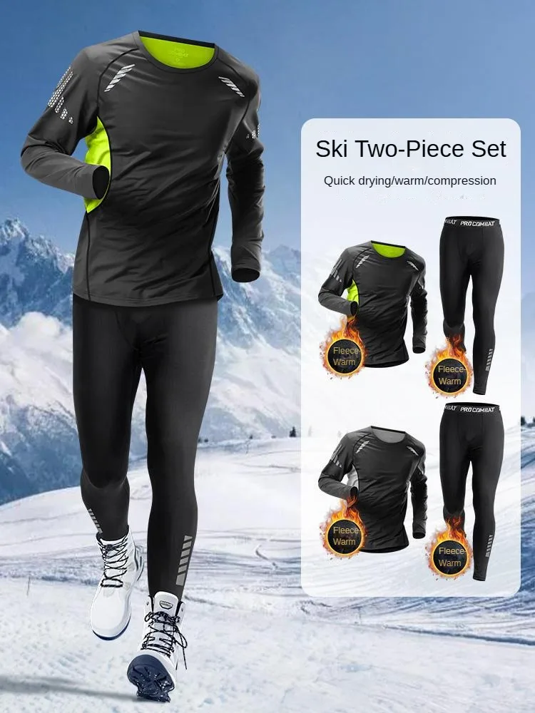 Men's Quick - Dry Warm Skiing & Outdoor Sports Set: For Running, Fitness, Gym, Fishing, Golf, Jogging, Cycling & Hiking