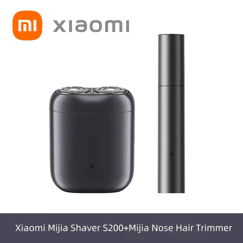 شاومى ميجيا-ماكينة حلاقة كهربائية صغيرة محمولة ، طقم من قطعتين ، آلة تشذيب شعر الأنف ، الغسيل بالماء ، ماكينة القطع ،