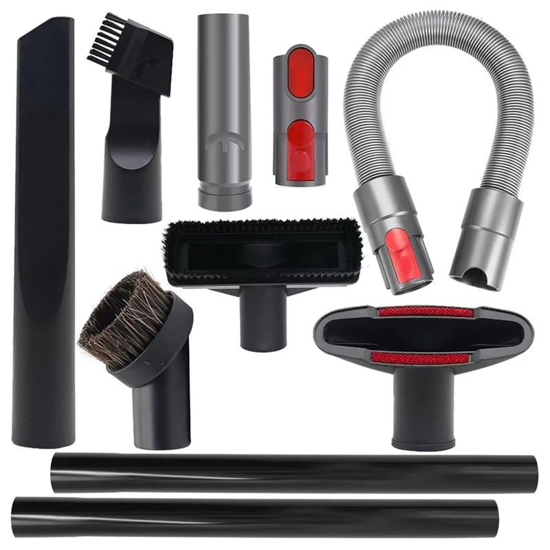 Vacuum Attachments Kit Parts Accessories For Dyson V15 V12 V11 V10 V7 V8, With Flexible Extension Hose & Vacuum Attachments