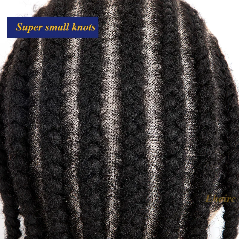 8 Cornrow Braids Toupee For Men Women and Kids,Men\'s capillary prothesis 6\