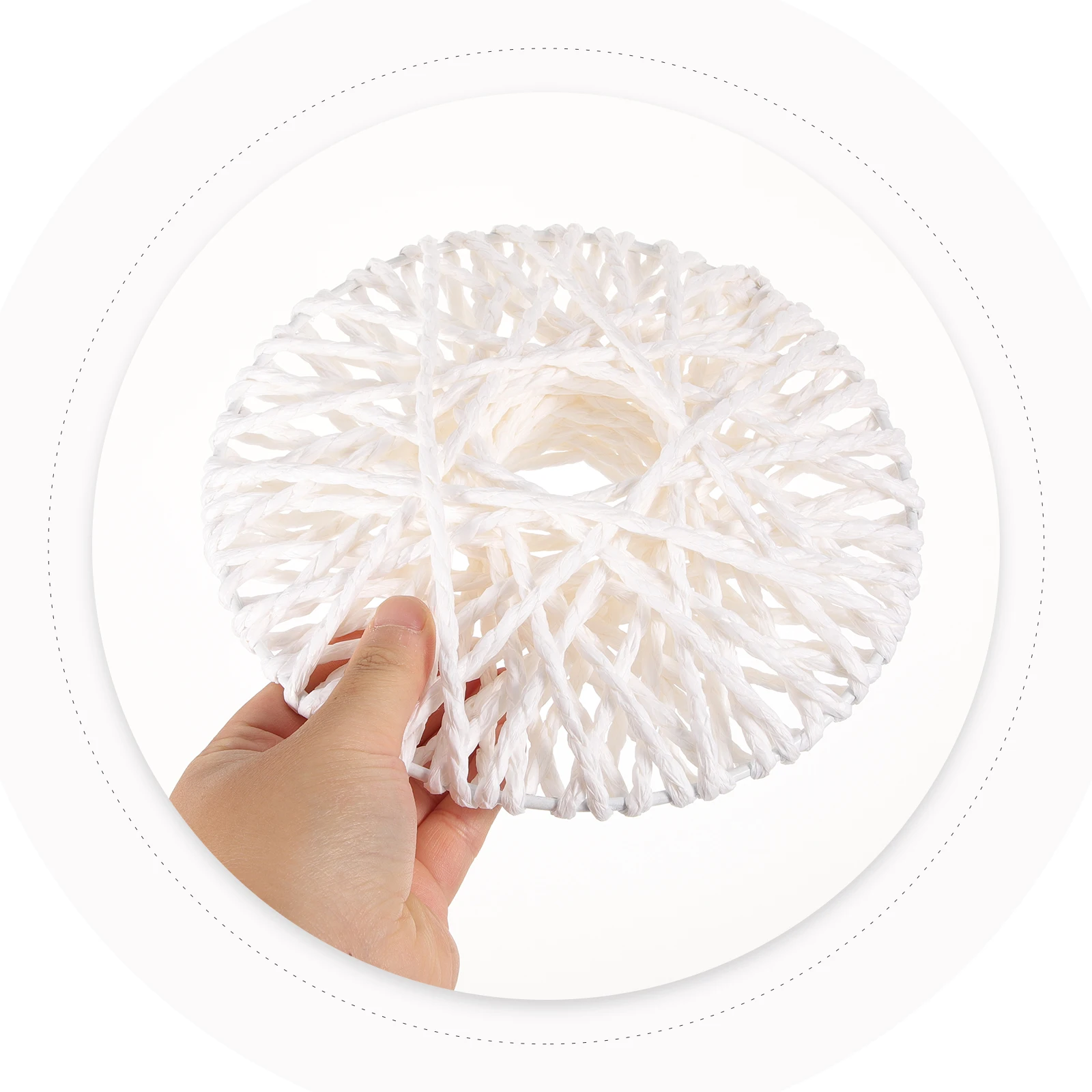 

Woven Wall Disc Decor Gentle Cotton Thread Home naments Practical Decoration for Living Room Bedroom Garden Balcony Nordic Style