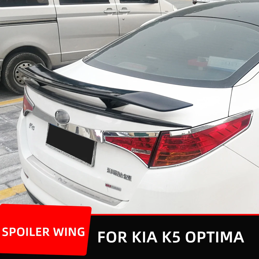 

Rear Trunk Lid Boot Spoiler Wings For Kia K5 Optima 2013-2019 Sedan 4 Door 135CM Car Tuning Style Black ABS Plastic Accessories