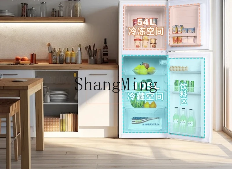 ZYY レトロ小型家庭用両開き冷蔵および冷凍一流のエネルギー効率冷蔵庫小型アパート