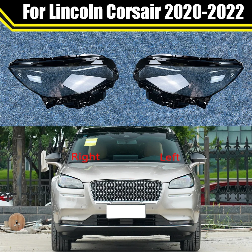 

Car Front Headlight Cover Auto Headlamp Lampshade Lampcover Head Lamp Light Glass Lens Shell For Lincoln Corsair 2020 2021 2022