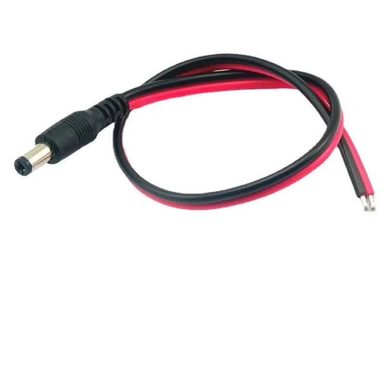 Conector macho y hembra de 2,1x5,5 Mm, Cable de alimentación de 12V CC para cámara Cctv, extensión de cola de 12V, lote de 10 unidades