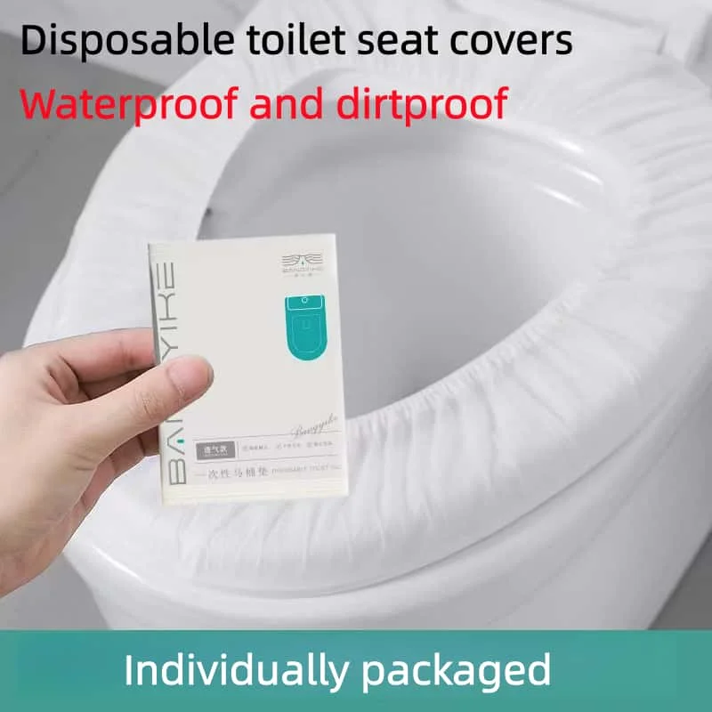 Portable Disposable Toilet Seat Covers Individually Wrapped Waterproof Breathable for travel Convenient Packets Toilet Mat