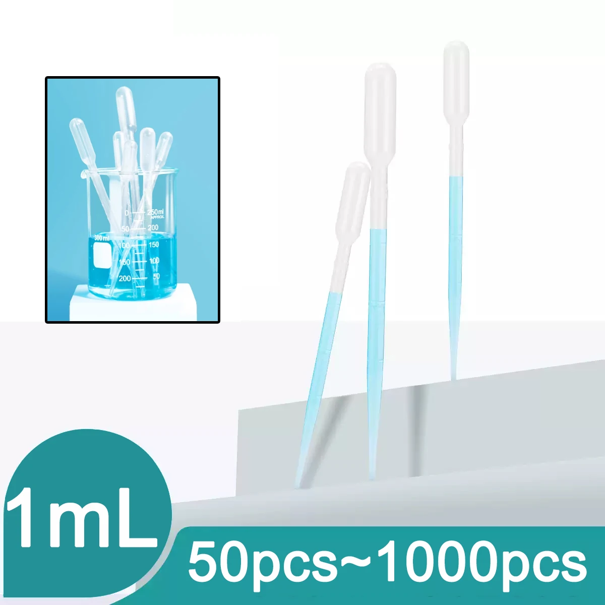 

1 мл пластиковые одноразовые пипетки пастера прозрачные пипетки полиэтиленовые микромасштабные капельницы лабораторные принадлежности капельницы