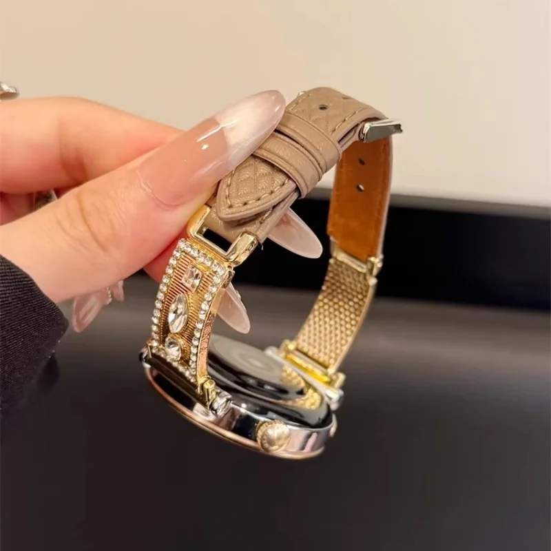 

Card diamond grid pattern suitable for HW Watch Fit3/Fit4 straps and HW Band 8/9/10NFC handmade straps