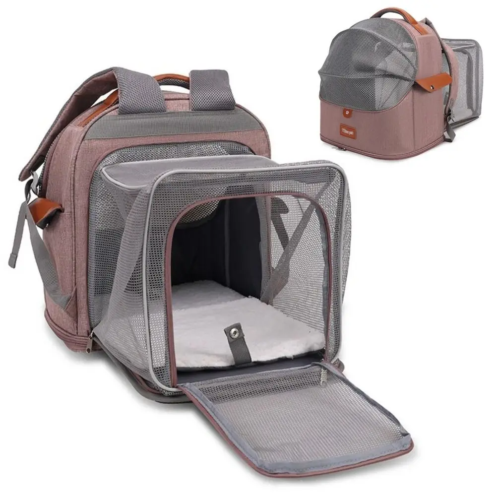 Expandable Pet Cat Backpack Portable Large Capacity Cat Carrier Bag Breathable Space Capsule Travel Transport Bag Small Dog