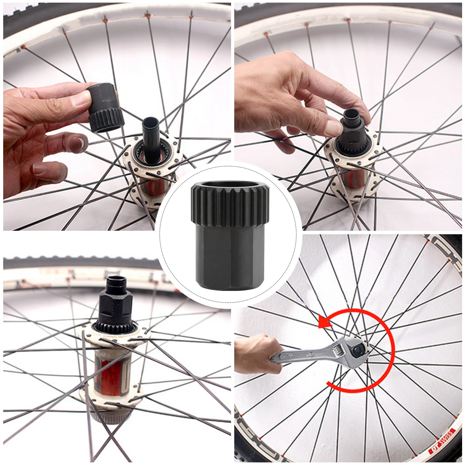 أداة محور السقاطة على شكل كوكب متوافقة مع تركيب إزالة الجوز السويسرية مصنوعة من إصلاح الدراجة الفولاذية المصنوعة من الفولاذ الفاناديوم