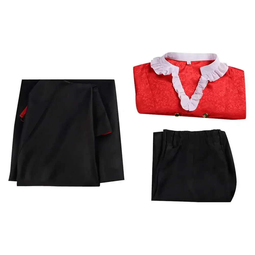 Vampire Cosplay Fantasy Stand Collar Shirt Black Cloak Horror Movie Costume Disguise Adult Men Cosplay Roleplay Fantasia Outfits